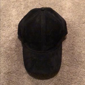 rag & bone “Marilyn Baseball Cap” black suede hat